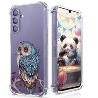 BEIMEITU for Samsung Galaxy S24 Case Cute Clear Owl, Transparent Girly Soft TPU Flexible Protective 