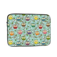 Womens Laptop Bag 12 inch Cartoon Cute Owls Laptop Sleeve for Men Ipads Notebook Protective Cover Co