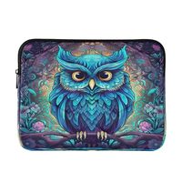 Kigai Tribal Blue Owl Laptop Sleeve for 13-14 inch Notebook,Laptop Bag Protective Case Briefcase Car