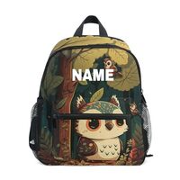 ZAZYXTJ Personalized Cute Owl Kids Backpack for Boys Girls Toddler Backpack with Chest Strap Name Ta