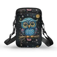 Generic Cute Owl Shoulder Bag with Crossbody Strap Cell Phone Pouch for Women Travel Purse Wallet Sm