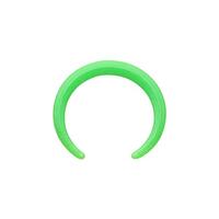 Pierced Owl - 14-16GA Soft Touch Bioflex Flexible Septum Pincher Ring Retainer (Green, 14GA (1.6mm))