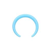 Pierced Owl - 14-16GA Soft Touch Bioflex Flexible Septum Pincher Ring Retainer (Blue, 16GA (1.2mm))
