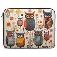 Laptop Sleeve Bag 12inch Slim Computer Carrying Bag Patchwork Owl Laptop Protective Case Briefcase H