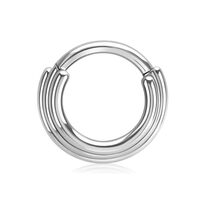 Pierced Owl 16GA G23 Implant Grade Titanium Descending Triple Stacked Hinged Segment Clicker Ring (8