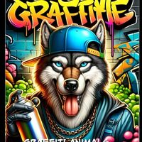 Graffiti Animals: A Street Art Coloring Book Featuring 50 Animal Characters, Including Wolves, Bears