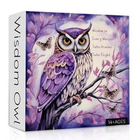 Owl Puzzles for Adults, Bird Nature Art Jigsaw Puzzles 1000 Pieces, Funny Wisdom Owl Animal Puzzles 