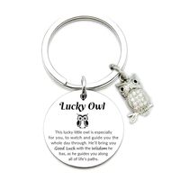 Generic Owl Keychain Lucky Owl Gift for Women Teen Girls Owl Party Accessories Owl key ring, Large, 