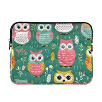 Colorful Owl Laptop Sleeve Case for 13-14 Inch Notebook, Portable Computer Bag Briefcase Tablet Trav