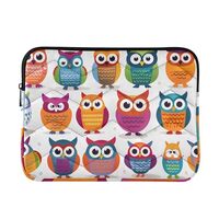 Colorful Owls Laptop Sleeve Case for 13-14 Inch Notebook, Portable Computer Bag Briefcase Tablet Tra