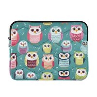 Cartoon Owl Laptop Sleeve Case for 13-14 Inch Notebook, Portable Computer Bag Briefcase Tablet Trave