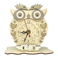 LINHANDAI Three-Dimensional Puzzle Toys - Owl Clock – Desk Decor/DIY Hobbies/Gifts for Teens&a