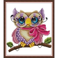 CROSSDECOR Stamped Cross Stitch Kits,Animals Counted Cross-Stitch Needlepoint Kits for Beginners,Emb