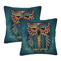 Animal Owl Throw Pillow Cases Set of 2 Rustic Style Farmhouse Decor Cute Throw Pillows Cushion Cover