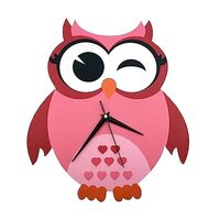 Youul Wall Clock Modern Personality Decoration Three-Dimensional Children's Owl Shape Children&