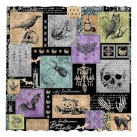 Allenjoy 72" x 72" Vintage Gothic Halloween Collage Shower Curtain for Bathroom Set Witch 