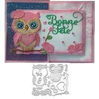 Heart Owl Dies Metal Die Cuts, Animal Owl Frame Metal Cutting Dies Cut Stencils for DIY Scrapbooking