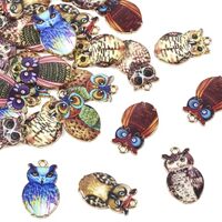 Craftdady 32pcs Owl Pendants Cute Animal Earring Charms Owl Alloy Metal Dangle Pendants Lovely Hang 