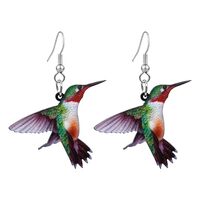 KaFu Cute Acrylic Macaw Parrot Bird Dangle Drop Earrings For Women Creative Funny Owl Dove Eagle Hum