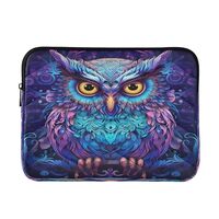Purple Owl Laptop Bag Case for Women Men 13-14 inch Laptop Sleeve Slim Briefcase Computer Cases Bags