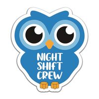 YAZMEEN 20 Pcs Funny Owl Nurse Stickers 2.5" Night Shift Crew Medical Stickers Decals for Water