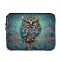 Colorful Owl Laptop Sleeve Case Cover Bag 13 14 Inch for Women Men Protective Computer Cases Covers 