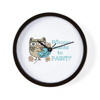 CafePress Painting Owl Unique Decorative 10" Wall Clock