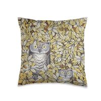 Two owls emerge from thick Fornasetti's imagination Throw Pillow