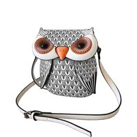 Cartoon Owl Shaped Shoulder Bag, Lightweight Novelty Animal Crossbody Bag, Women PU Leather Fashion 