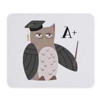 CafePress A+ Owl Mousepad Non-Slip Rubber Gaming Mousepad