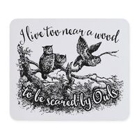 CafePress to Be Scared by Owls Mousepad Non-Slip Rubber Gaming Mousepad