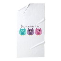 CafePress Owl Be Thinking... Large Beach Towel, Soft Towel with Unique Design