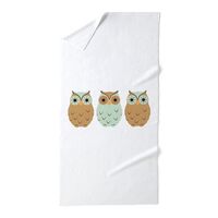 CafePress Owl Birds Border Large Beach Towel, Soft Towel with Unique Design