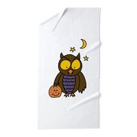 CafePress Owl and Pumpkin Large Beach Towel, Soft Towel with Unique Design