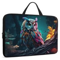 Laptop Sleeve Bag with Handle Computer Protective Soft Cover Case for 14 Inch 13 Inch Laptop,Art Owl