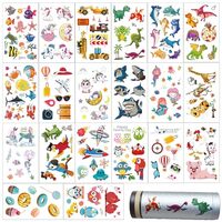 Rub on Transfers Stickers Cute Patterns Cartoon Animal Owl Shark Dinosaur Excavators Furniture Decal