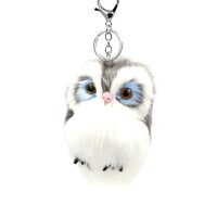 Jeorywoet Plush Owl Keychain Fluffy Faux Owl Key Chain Cute Animal Keyring Handbag Pendant, Faux Owl