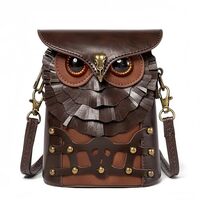 Vintage Steampunk Owl Crossbody Bag, Women's Renaissance Gothic Style Small Sling Handbags, Cre