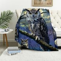 GLIDAX Owl Gifts for Women,Owl Blanket,Owl Gifts for Owl Lovers,Owl Throw Blanket for Couch Sofa Bed