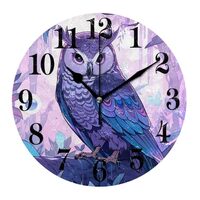 LYANHAN Simple Modern Clock for Living Room Small Wall Clock Owl Decorative and Artistic Versatile D