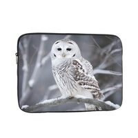 Laptop Sleeve Case 17 inch Shockproof Protective Computer Carrying Cover Winter White Owl Laptop Cas