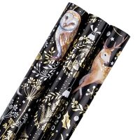 RUSPEPA Christmas Wrapping Paper Roll with Metallic Foil Shine - Mini Roll - 17 inches x 10 feet per