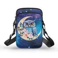 Rshubino Owl Crossbody Bag Sling Bag Water-resistant Shoulder Bag for Women Messenger Bag for Travel