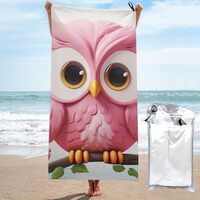 Dwrepo Beach Towel Sand Free Quick Dry Towel Microfiber Oversized A Owl Travel Towel 27.5"X55&q
