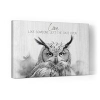 Ooeiiiy Owl Canvas Wall Art Black And White Owl Wall Decor Inspirational Animal Picture Poster Print