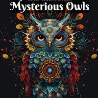 Mysterious Owls Adult Coloring Book: Black Background Nocturnal Owls, 50 Fantasy Designs For Mindful