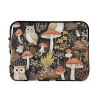 J JOYSAY Owls Fall Mushrooms Leaves 13-14 Inch Laptop Sleeve for Women Laptop Bag Laptop Protective 