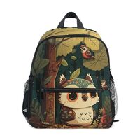 ZAZYXTJ Cute Owl Kids Backpack for Boys Girls Toddler Backpack with Chest Strap Name Tag Preschool B