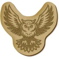 6 x 'Flying Owl' MDF Craft Embellishments (EB00031366)