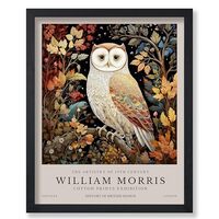 Poster Master Owl Print - William Morris Poster - Bird & Flower Art - Botanical Exhibition House